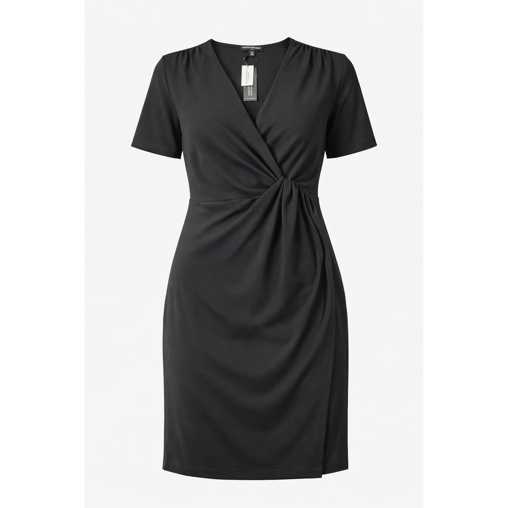 Banana Republic Womens Dress Large Black Wrap Career Elegant Chic NWT